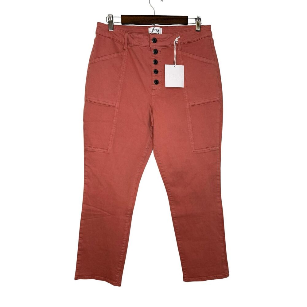 Pistola Women’s Red Rock Exposed Button Fly Straight Leg Jeans‎ Size 31 NWT